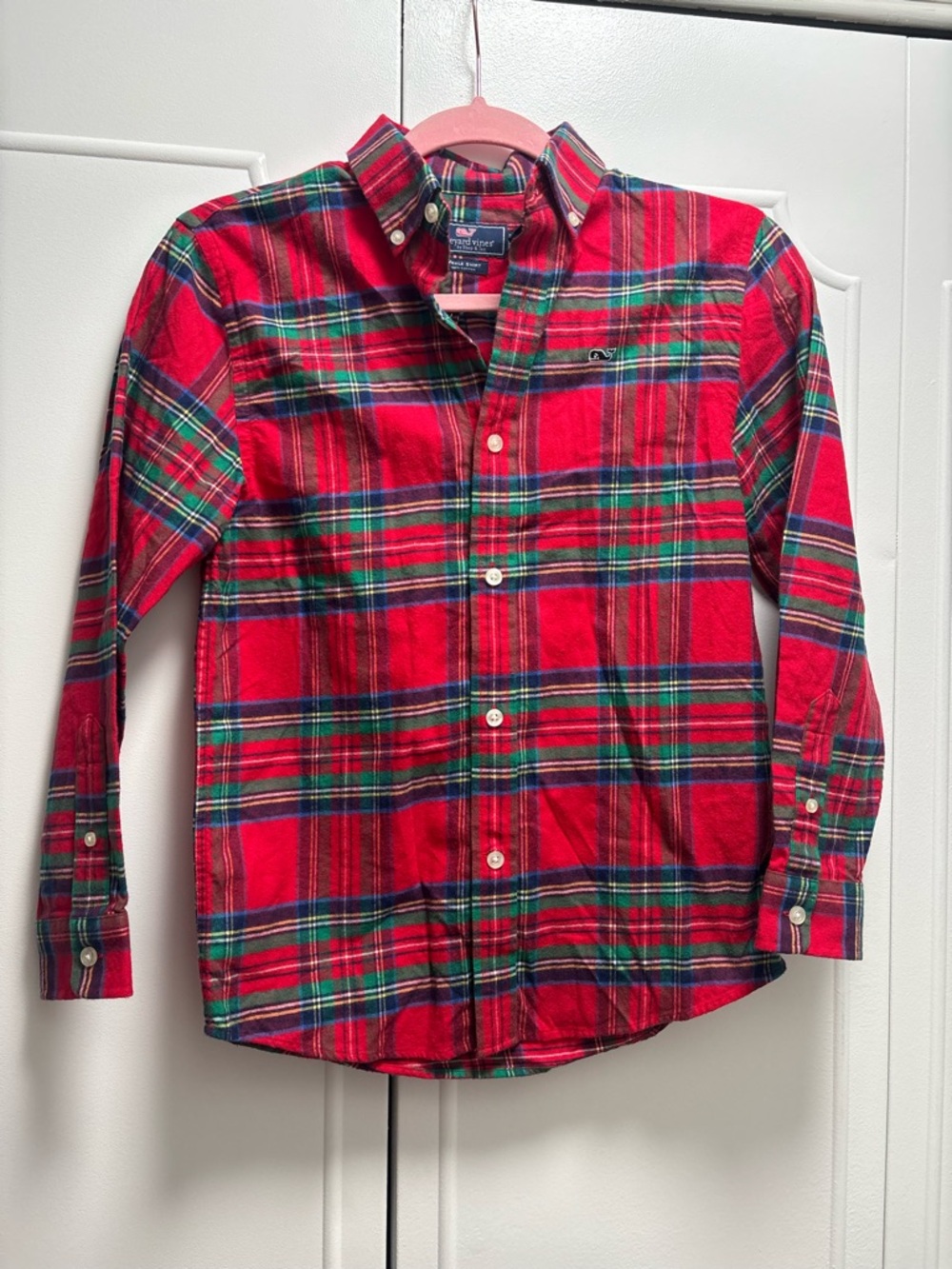 Vineyard Vines Red Green Plaid Button-Down Shirt